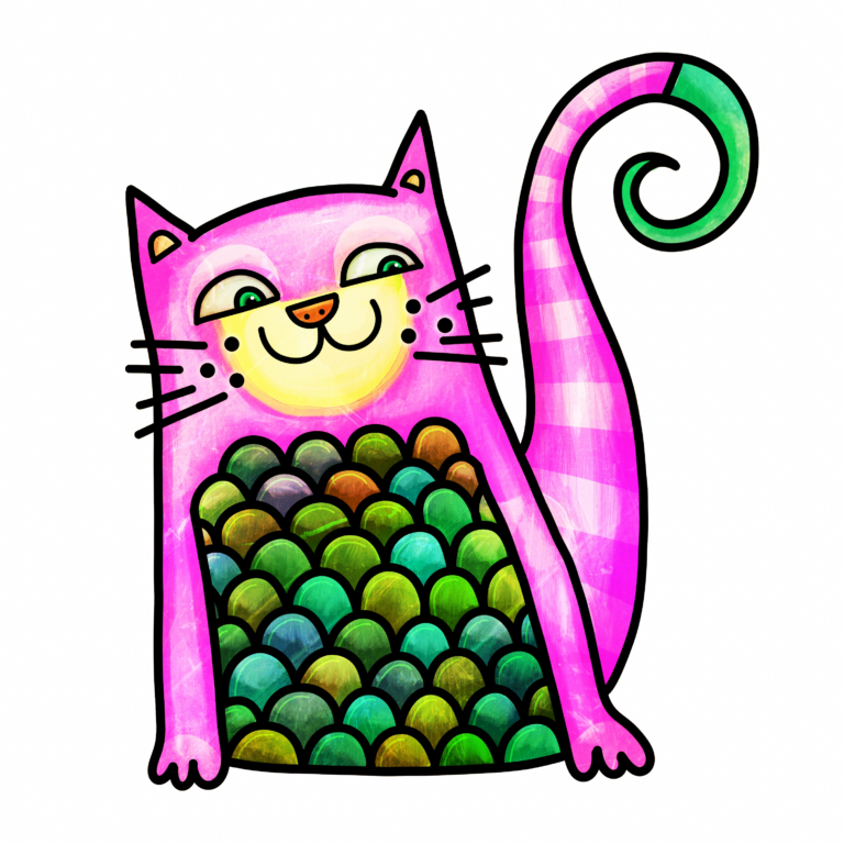Pink Cat Doodle